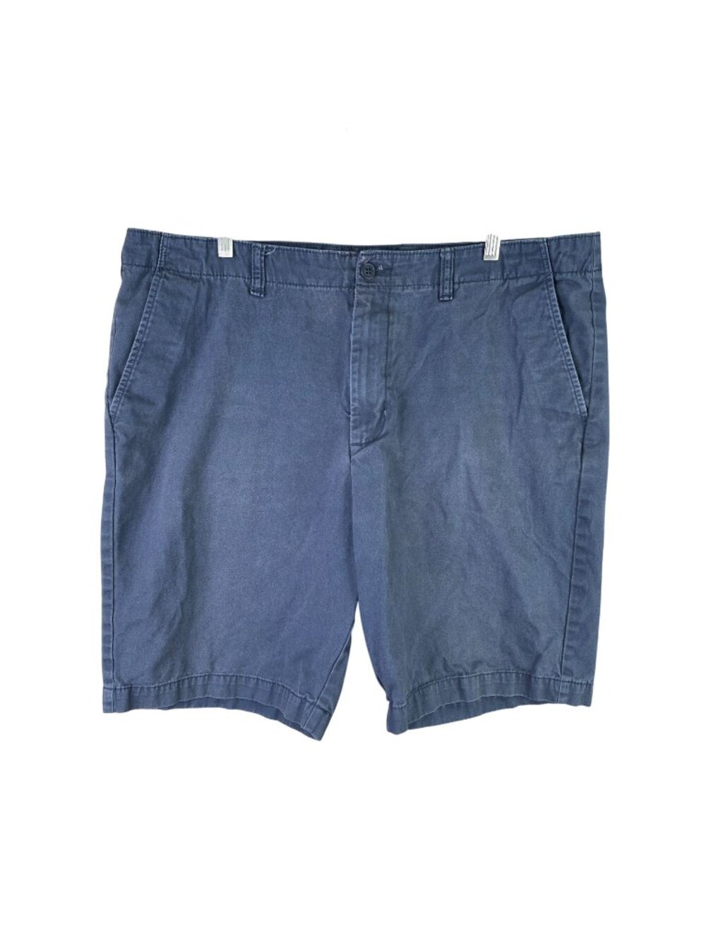 Mens Old Navy Blue Flat Front Chino Shorts 100% Cotton 11" Inseam Size 40